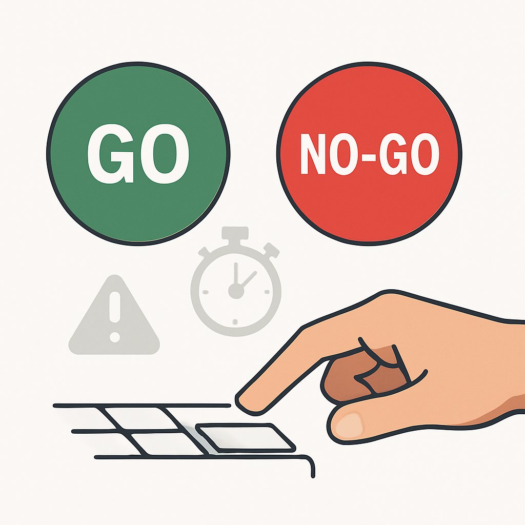 Screenshot of Go/No-Go impulse control test
