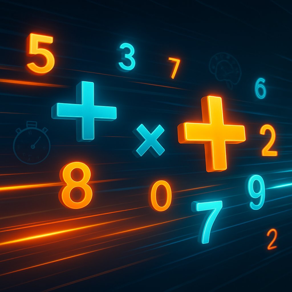 Math recall working memory game for mental math focus