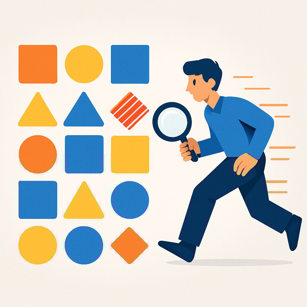 Screenshot of visual search attention training game