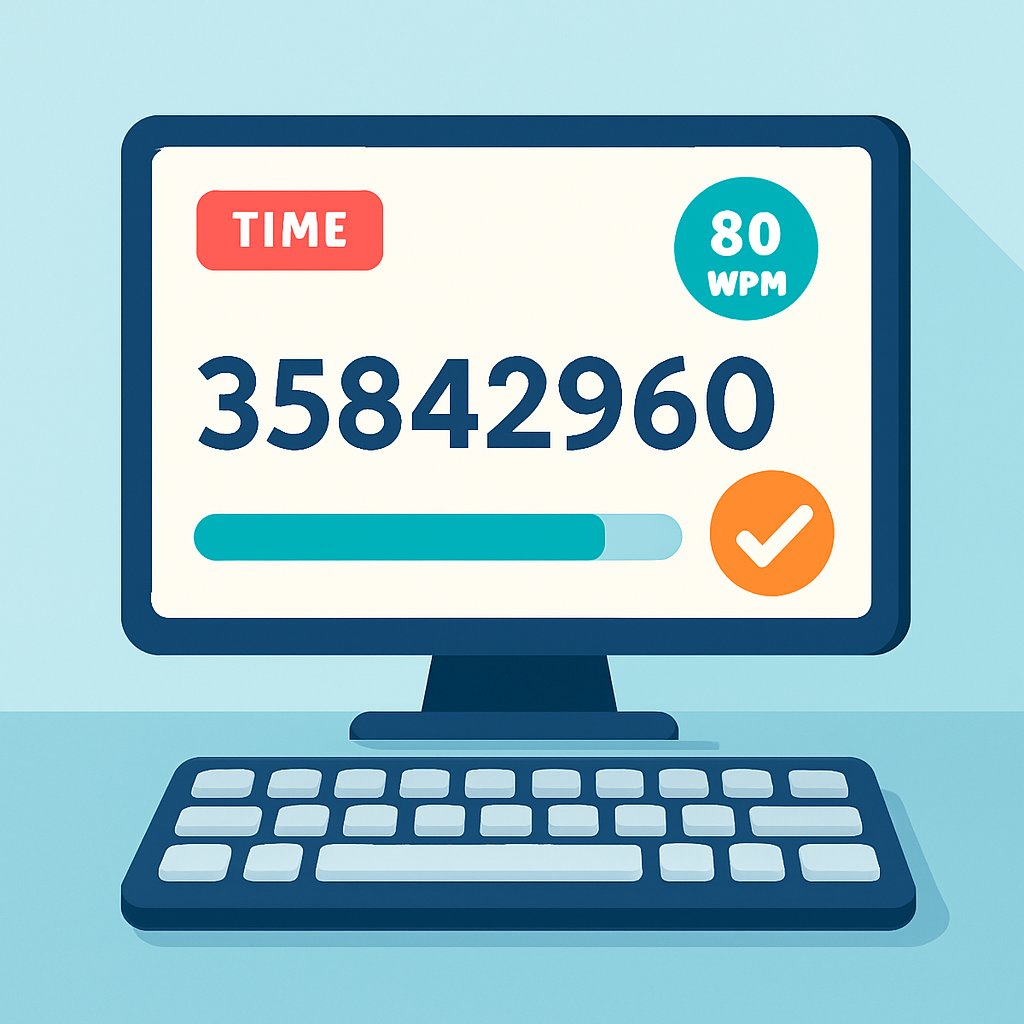 Screenshot of word sprint typing game